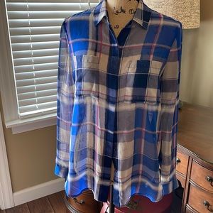 Lucky Brand long sleeve button down shirt, size medium